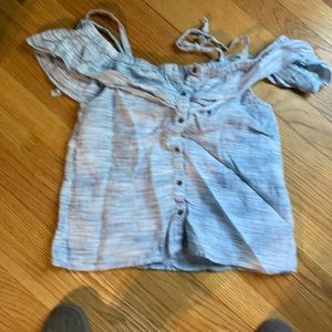 Lucky Brand off the shoulder tie top